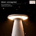 SIGOR LED Akku-Tischleuchte NUFLAIR, IP54, 2.2W 2200/2700K (Flex-Mood), mit Vasen-Einsatz + Touch-Dimmer + Easy-Connect, sonnengelb