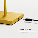 SIGOR Lampe de table  accu NUINDIE USB-C rond IP54, jaune soleil gradable