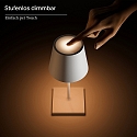 Lampada da tavolo a batteria NUINDIE MINI USB-C rotondo, CCT Switch, con dimmer a sfioramento IP54, beige duna dimmerabile
