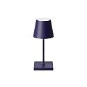 Lampe de table  accu NUINDIE MINI USB-C rond, CCT Switch, avec variateur tactile IP54, bleu prune gradable