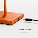 LED-Akku-Tischleuchte NUINDIE USB-C, IP54, rund, 38cm, 2.2W 2200K/2700K (FlexMood), mit Touch-Dimmer + USB-C