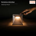 SIGOR Lampe de table à accu NUTALIS IP54, rouge feu gradable