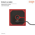 SIGOR Lampe de table à accu NUTALIS IP54, rouge feu gradable