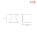 SIGOR Lampe de table à accu NUTALIS IP54, rouge feu gradable
