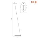 Lampadaire à accu MAHINA IP20, noir gradable