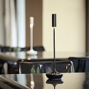 battery table lamp NUCANDLE IP54, glossy, black dimmable