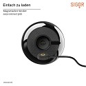 SIGOR battery table lamp NUCANDLE IP54, glossy, copper, black dimmable
