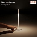 SIGOR battery table lamp NUCANDLE IP54, chrome, glossy, white dimmable