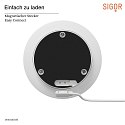 SIGOR Lampe de table à accu NUDIDEROT avec crochet, CCT Switch, avec variateur tactile IP54, blanc neige gradable