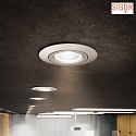 SIGOR LED Einbau-Downlight DILED 68, IP20, Ø 8.5cm, 10W 3000K 640lm 36°, dimmbar, schwenkbar, weiß