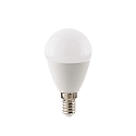 LED Tropfenlampe ECOLUX KUGEL DTW, 230V,  4.5cm, E14, 6W 1800-2700K 470lm 220, Dim-To-Warm, opal