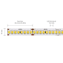 SIGOR LED Strip PRO LED, 21,6W/m, 3000K, 5m, 240 LED/m, IP20, 24V, 2877lm, Ra90