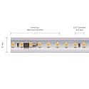SIGOR High voltage LED Strip, 8W/m, 2700K, 10m, 120LED/m, IP65, 230V, 560lm/m, Ra90