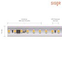 High voltage LED Strip, 120 LED/m, 25m roll, 120°, 8W/m, IP65, 2700K