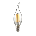 Bougie filament illuminant windblast FILAMENT C35 dimmable E14 4,5W 470lm 2700K 330° CRI 80 gradable