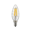 Lampe  filament en forme de bougie torsade FILAMENT C35 dimmable E14 4,5W 470lm 2700K 330 CRI 80 gradable
