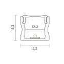 SIGOR Surface profile 12 - for LED Strips up to 1.23cm width, for wall and ceiling mounting, length 100cm