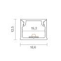 Surface profile 15 - for LED Strips up to 1.5cm width, for wall and ceiling mounting, length 100cm