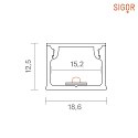 SIGOR Surface profile 15 - for LED Strips up to 1.5cm width, for wall and ceiling mounting, length 200cm