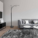 LED Stehleuchte SYNNA, 5-flammig, drehbare Köpfe, 5x 4.5W 2700K 500lm, mit Schnurdimmer