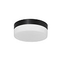 Outdoor LED Deckenleuchte IKARO, IP44, zylindrisch,  18cm, 12W 2950K 960lm, dimmbar, Mattglas, schwarz matt