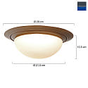 Steinhauer LED Deckenleuchte IKARO Ø 29cm, 18W, 2700K, 1440lm, IP44, CRI>90 dimmbar, bronze