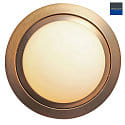 Steinhauer LED Deckenleuchte IKARO Ø 29cm, 18W, 2700K, 1440lm, IP44, CRI>90 dimmbar, bronze