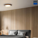 Steinhauer LED Deckenleuchte IKARO Ø 29cm, 18W, 2700K, 1440lm, IP44, CRI>90 dimmbar, bronze