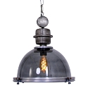 Steinhauer Steinhauer Pendant luminaire BIKKEL, 1 flame, glass, grey