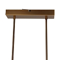 Luci a sospesione ZELENA / 122CM su / giù, CCT Switch, regolabile, con dimmer a sfioramento IP20, bronzo spazzolato dimmerabile