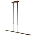 Luci a sospesione ZELENA / 122CM su / giù, CCT Switch, regolabile, con dimmer a sfioramento IP20, bronzo spazzolato dimmerabile