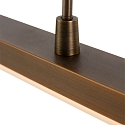 Luci a sospesione ZELENA / 122CM su / giù, CCT Switch, regolabile, con dimmer a sfioramento IP20, bronzo spazzolato dimmerabile