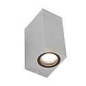 Auenwandleuchte LOGAN, IP44, Up/Down, Eckig, inkl. 2x GU10 LED 4W 2700K 345lm (schaltbar)