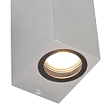 Auenwandleuchte LOGAN, IP44, Up/Down, Eckig, inkl. 2x GU10 LED 4W 2700K 345lm (schaltbar)