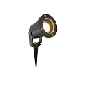 Luce del picco di terra NOVA 1-Lampadina, con spina, regolabile GU10 IP54, Nero opaco dimmerabile