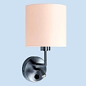 Luminaire mural NOOR rond, avec interrupteur, avec abat-jour, avec spot LED E27 + LED IP20