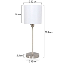 Mexlite Table lamp NOOR, 1 flame, steel