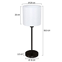 Mexlite table lamp NOOR 1 flame E27 IP20, black dimmable