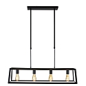 Luminaire  suspension BUCKLEY 4 flammes, rglable E27 IP20, noir mat gradable