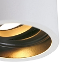 Steinhauer Downlight PLITE SPOT cylindrique, rigide, version pour montage en surface GU10 IP20, blanche gradable