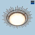 anne light & home Plafoniera AURA rotondo IP20, beige, colore naturale dimmerabile