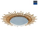 anne light & home Plafoniera AURA rotondo IP20, beige, colore naturale dimmerabile