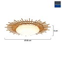 anne light & home Plafoniera AURA rotondo IP20, beige, colore naturale dimmerabile