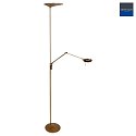 Steinhauer Lampada da terra ZODIAC LED 2-Lampadine IP20, bronzo, Bianco dimmerabile