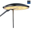 Steinhauer Plafonnier  ZODIAC avec bras articulé, avec spot LED, direct / indirect, avec variateur tactile IP20, acier brossé gradable