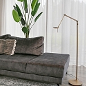 Steinhauer Floor lamp ZODIAC LED, 1 flame, bronze