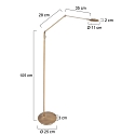 Steinhauer Floor lamp ZODIAC LED, 1 flame, bronze
