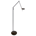 Steinhauer LED Stehleuchte ZODIAC, mit Gelenkarm, 6W 2700K 700lm, CRi >90, mit Touch-Dimmer, schwarz matt