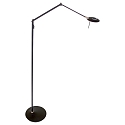 Steinhauer LED Stehleuchte ZODIAC, mit Gelenkarm, 6W 2700K 700lm, CRi >90, mit Touch-Dimmer, schwarz matt