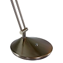 Steinhauer Lampe de table ZODIAC avec bras articul, direct / indirect, avec variateur tactile IP20, acier bross gradable